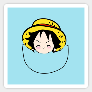 Chibi pocket one piece luffy Magnet